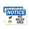Signmission Pet Relief Area (Left Arrow) Sign With Symbol, 7 in W x Rectangle, Vinyl Decal OS-2PACK-NS-D-57-L-17219 - alternate 1